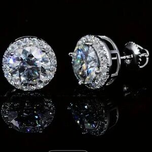 2-Carat moissanite Earrings